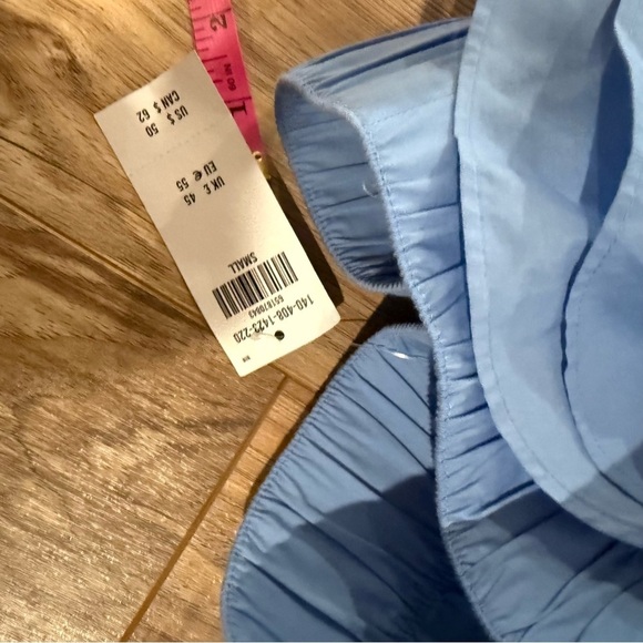 NWT Abercrombie & Fitch drama collar ruffle poplin top - Picture 10 of 11